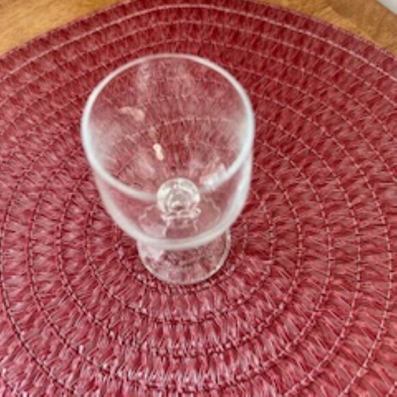 Vintage Clear Crystal Cordial Glasses Set of 5 Faceted Ball Stem Liqueur Glasses - Picture 7 of 8